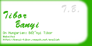 tibor banyi business card